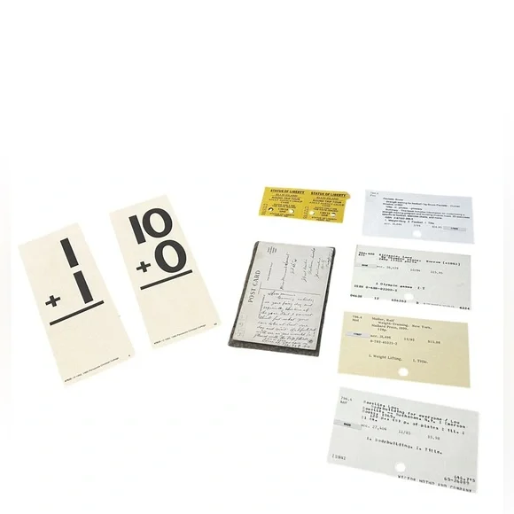 Vintage Paper Ephemera Lot Postcard Library Cards Tickets Flash Cards - Picture 2 of 4